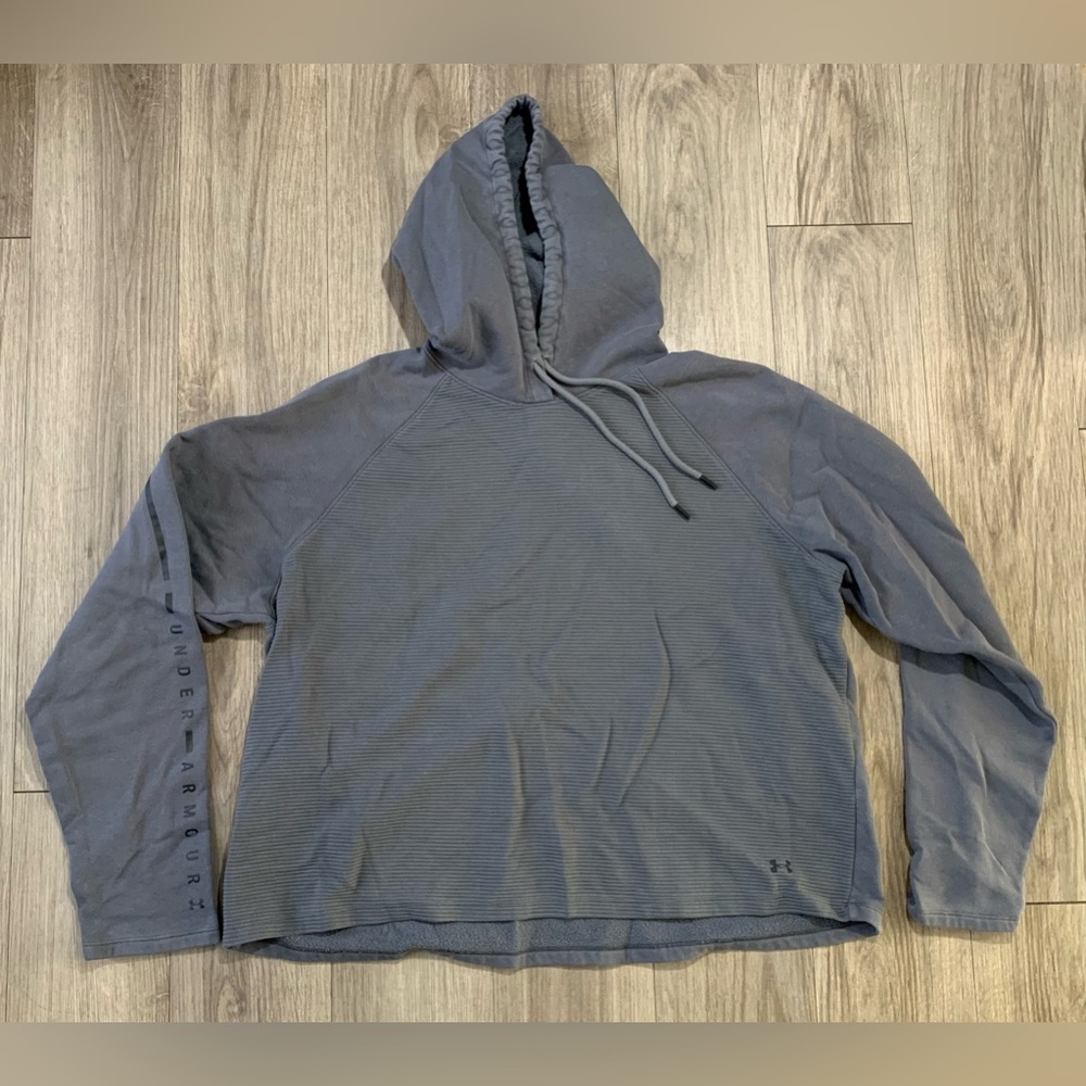 Under Armour Cropped Hoodie, Gray, XXL